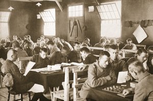 La Sala de Juegos de la Y.M.C.A., Dorchester, ilustración de Prisioneros Alemanes en Gran Bretaña de English Photographer